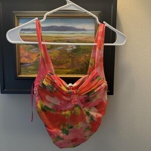 Zara Pink Floral Crop Top